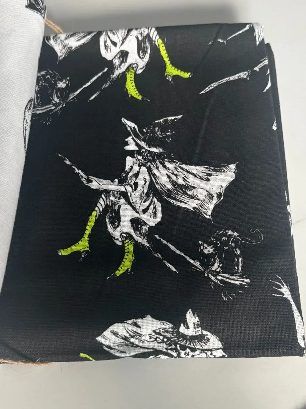 Sur La Table Halloween Tea Towels Set of 3 Featuring Vintage Witch Skeletons NEW